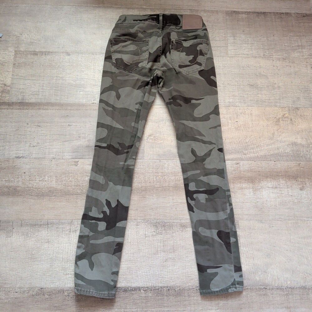 True Religion Women’s 24 Camo Cargo Mid Rise Skinny Jeans Ankle Zip
